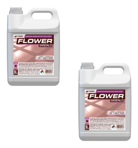 Thames Flower Floor Deodorant 5L Sandalwood Pack of 4 0