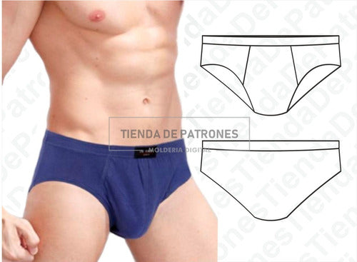 Molde Patron Imprimible Calzoncillo Slip Hombre Del S Al 2xl 1