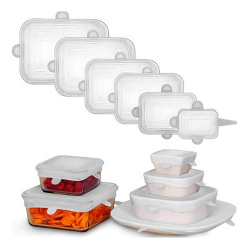 Casa Perfecta Reusable Silicone Lids Set x6 Flexi Cover 4