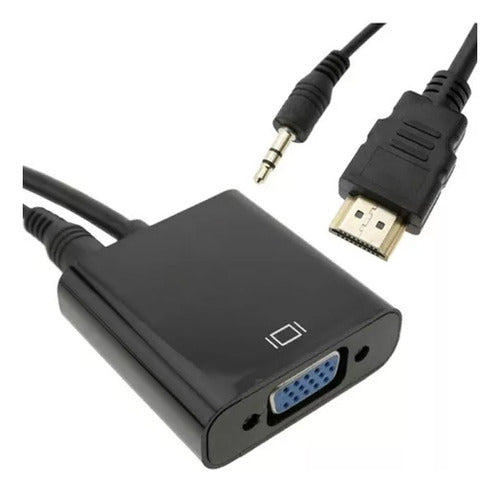 Genérica VGA Female to HDMI Male Converter Cable + 3.5mm Male Miniplug 5