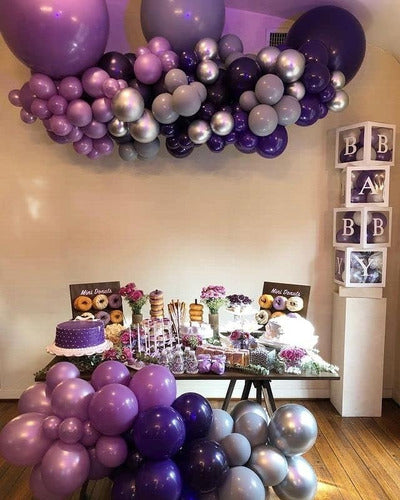 GN Violet Metallic Balloons for Parties - Pack of 10 5