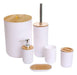 Master Sale Bathroom Set Plastic Bamboo X6 Trash Dispenser Toilet Brush Soap 1