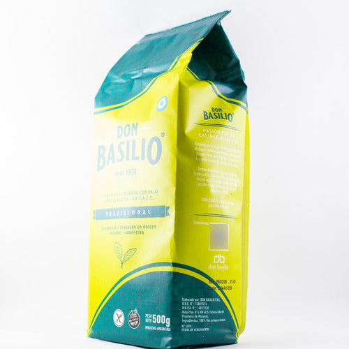 Yerba Mate Don Basilio Tradicional 500 Gr Pack X 10 1