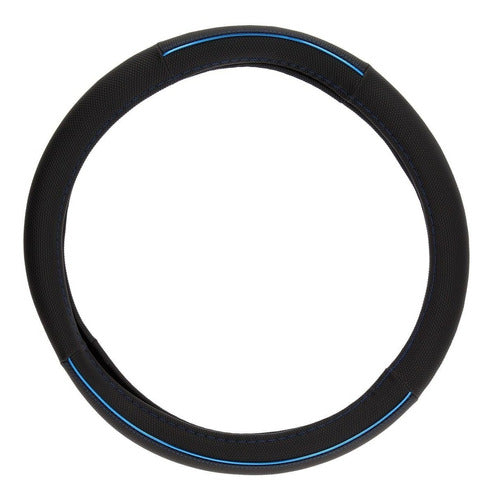 Vexo Universal Steering Wheel Cover 38cm Classic Black Blue 0