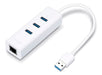 TP-Link UE330 USB to RJ45 Gigabit Network Adapter + USB 3.0 Hub 0