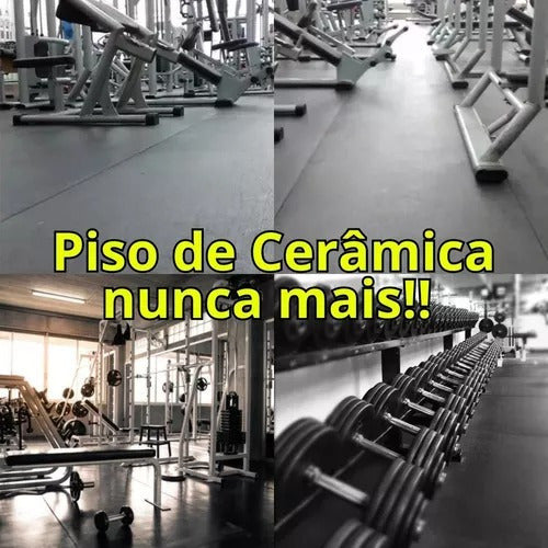 Piso Academia Chão Resistente 3mm 4x1m 3