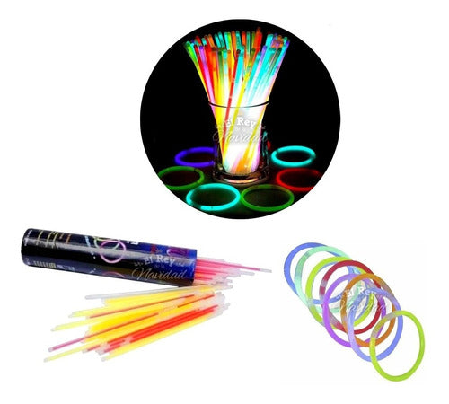 Kit Cotillon Pulseras Quimicas Luminosas Neon X 100 Unidades 3