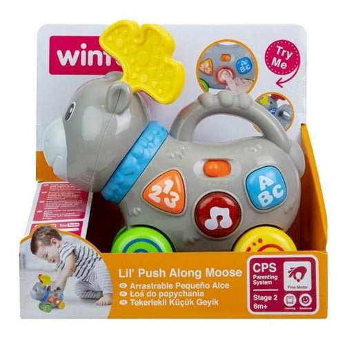 Isakito Push Along Moose Educational Toy 0