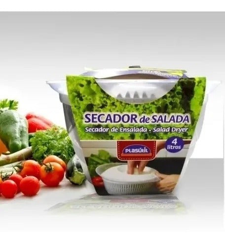 Secador De Salada 2,8l Manual C/ Cesto Escorrer Plasútil 5