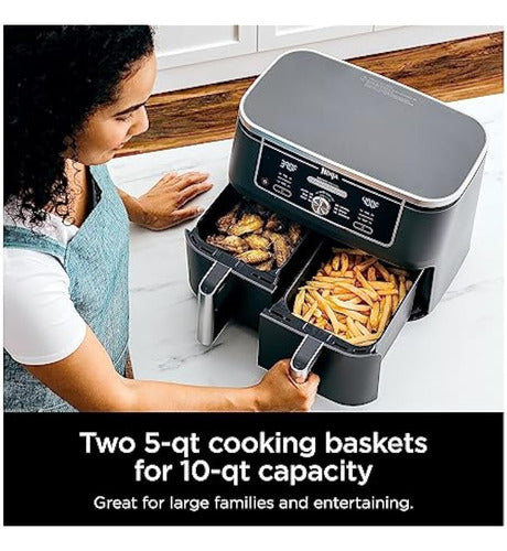 Ninja DZ402 QRD Foodi 6 in 1 10 Quart DualZone Air Fryer 3