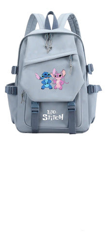 Genérica Mochila Stitch Escolar O Liceal Super! Mochila Lona Grande 1