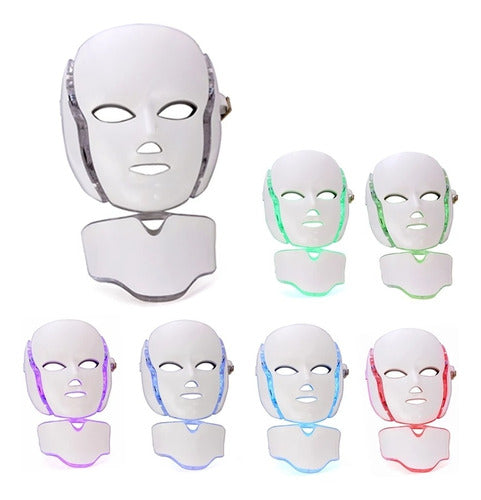 Led Facial Neck Mask Phototherapy 7 Colors Professional 1