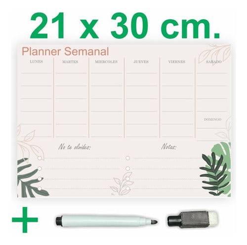Magnetic Weekly Planner Whiteboard Organizer 21x30 with Marker and Eraser 8