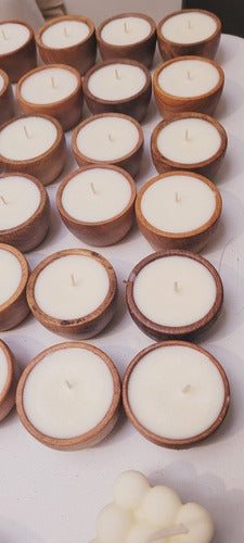 MagicDecoArgentina Wholesale Soy Wax Aromatic Candle Wooden Bowl X 10 Units 5