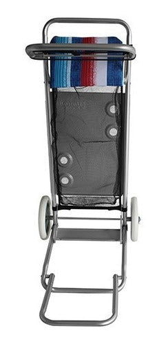 Aluminum Beach Cart with Cooler Table and Chair Holder 3