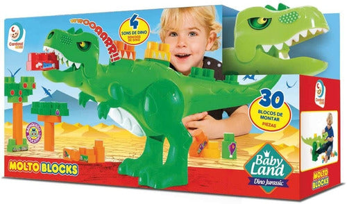 Cardoso Toys Dinosaurio Con Bloques De Encastre Y Sonidos Dino Jurassic 3