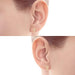 Jibsa Tiny Cross Titanium Stud & 35mm Hoop Earring Set CZ Y 3