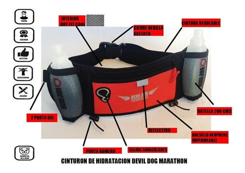 Devil Dog Cinturon De Hidratacion Marathon 3