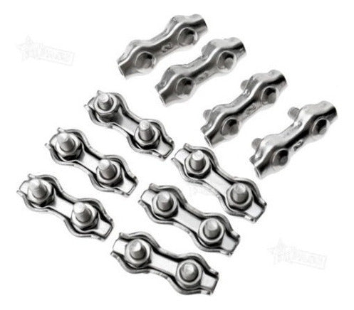 Duplex Cable Clips - 10pc 2mm M2 Stainless Steel 304 1