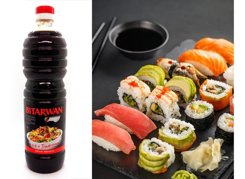 Pack X15u Salsa De Soja Bitarwan Tradicional 1 Lt - Sushi 1