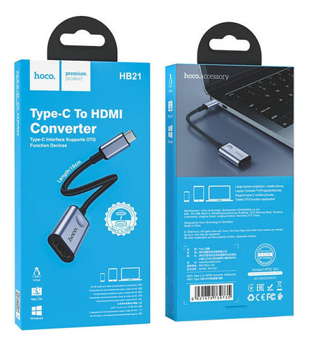 Hoco Type C to HDMI Adapter HB21 2