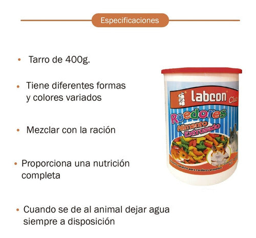 Labcon Complete Extruded Food for Small Rodents 400g - Special Offer 3