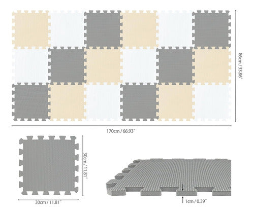 Qqpp Alfombras De Espuma De Puzzle Para Bebés En Casa, 18 Piezas 1
