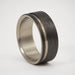 Loreto Rings Black Wedding Band Titanium and Carbon Fiber 2