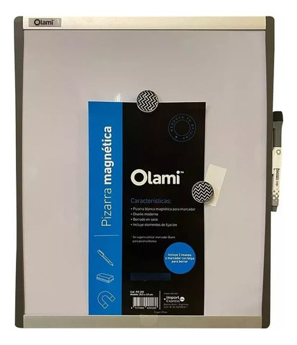 Olami Magnetic Whiteboard 45x60 cm with Markers and Magnets 0