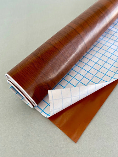 Self-Adhesive Wood Grain Contact Paper Roll 0.45x10m PVC 53