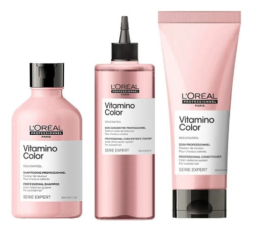 Kit Shampoo + Acondicionador + Tratamiento Vitamino Color 0