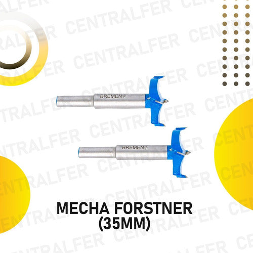 Bremen Mecha Fresa Forstner 35 Mm Bisagras Cazoleta Melamina 1