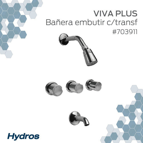 Hydros Grifería Ducha Embutir Viva Plus Transferencia 1