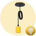LED Hanging Lamp Bell 05 E27 8 Colors + Filament 54