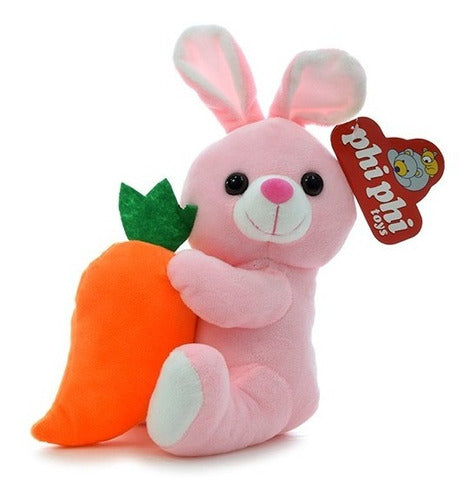 Phi Phi Toys Bunny Plush with Large Carrot 19cm 0