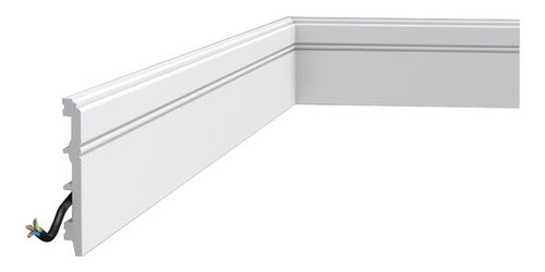 Paintable Plastic Moulding Baseboard ORAC DECOR SX 105 - 200cm Length 0