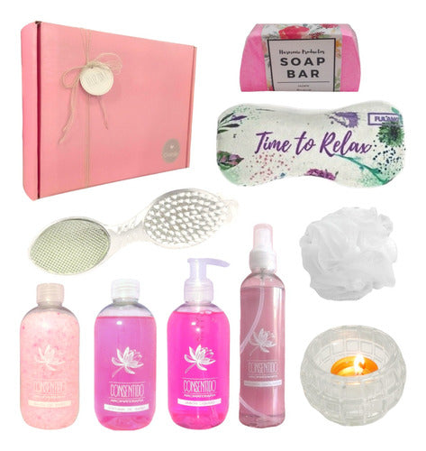 Pamper Yourself with the Ultimate Spa Experience - Women's Rose Aroma Relaxation Gift Box Set - Set Caja Regalo Mujer Box Spa Rosas Kit Zen N03 Feliz Día