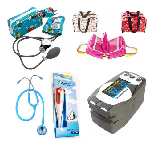 Silfab Pediatric Kit - Oximeter/ Blood Pressure Monitor/ Stethoscope 0