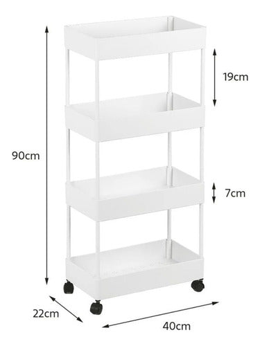 4-Tier Organizer Shelf Bathroom with Wheels - Limited Stock Offer Free Shipping 15