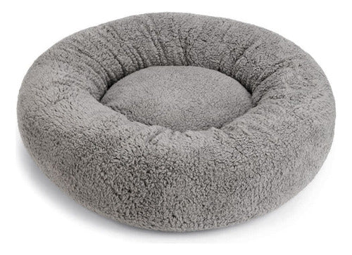 Stress-Relief Pet Nest Bed 55 - 60cm Lamb Design for Cats and Dogs 0