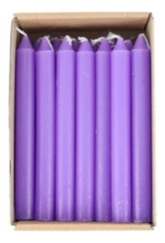 Premium Velas Largas Lilas X 100 Velas De Parafina X Mayor 0