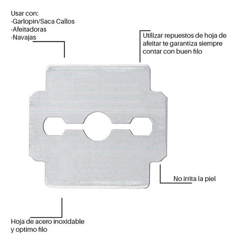 Superly X100 Replacement Blades for Callus Remover Garlopin Double Edge Razors 1