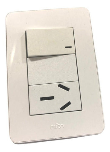 Jeluz Mito 1-Module 20 Amp Socket + Switch + Blind Cover + Frame Key 0