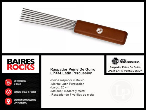 Latin Percussion LP Raspador Peine De Guiro Lp334 1