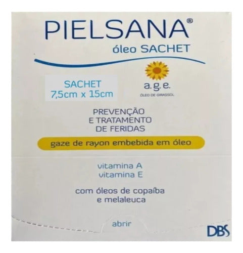 Curativo Pielsana Óleo Sachet Gaze De Rayon 7,5x15 - 20 Unid 2