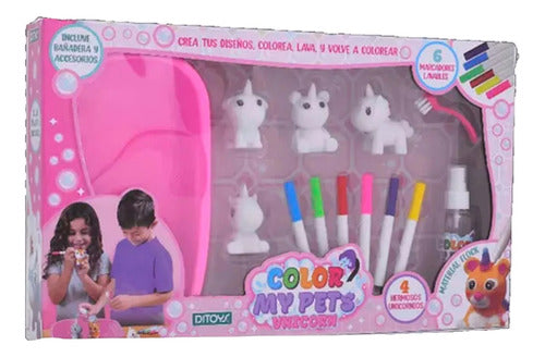 Ditoys Color My Pets Unicorn Pets to Color and Wash 2622 0