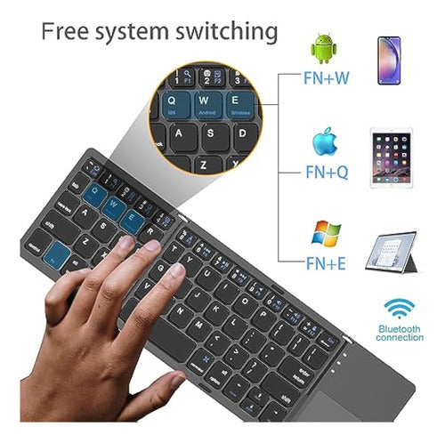 Gimibox Bluetooth Folding Keyboard, Pocket Size 3