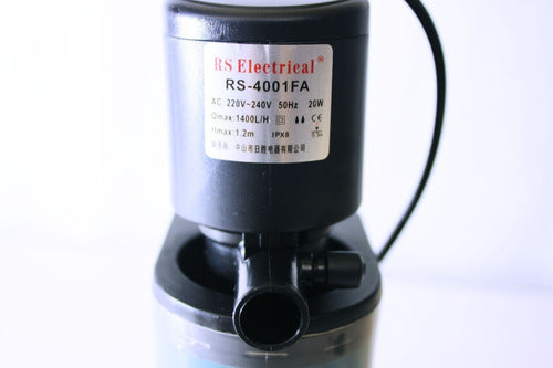 RS Electrical Potente Filtro Interno Rs 4001 1400 L/h 0