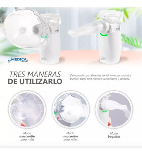 Nebulizador Ultrasonico Portatil Inalambrico Mesh Silencioso 3