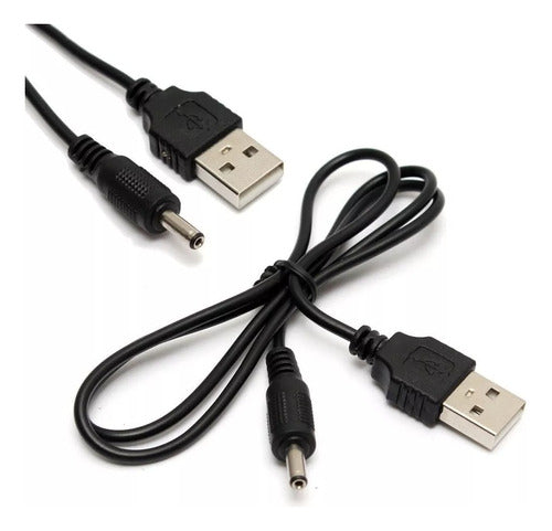 10 Unidades Cable Usb A Ficha Pin 3.5x1.3mm. Alimentación 5v 1